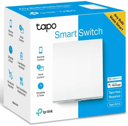 TP-Link - Interruptor Inteligente TP-Link TapoS22 TapoS210 Simples de Encastrar