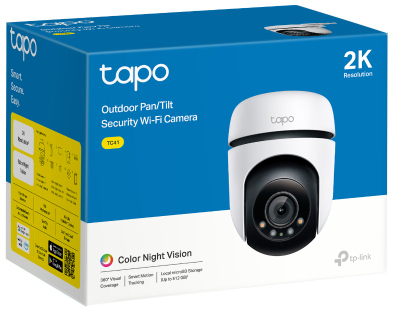 TP-Link - Cámara de Vigilancia TP-Link Tapo TC41 Outdoor Security 2K Pan/Tilt Wi-Fi