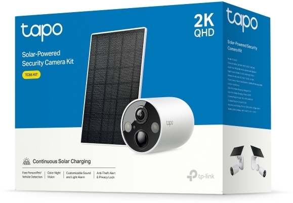 TP-Link - Cámara de Vigilancia TP-Link Tapo TC85 KIT Solar-Powered Security Camera Kit, 1 × Tapo TC85, 1 × Tapo A201
