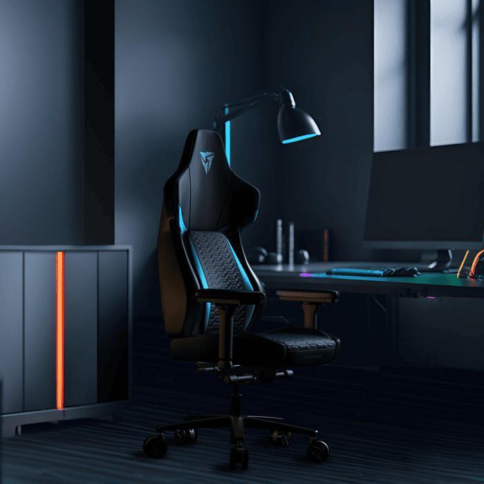 ThunderX3 - ** B Grade **  Silla Gaming ThunderX3 Core, Apoio lombar 360 graus - Racer Blue