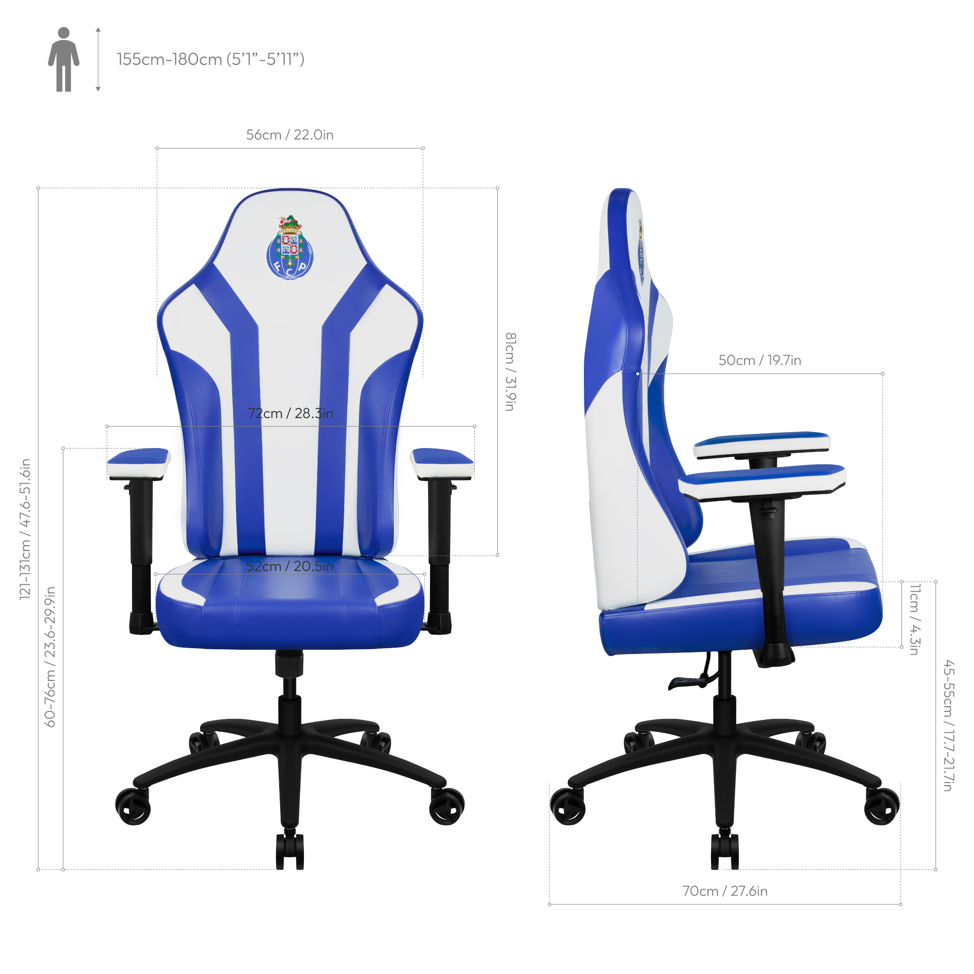 ThunderX3 - Silla Gaming ThunderX3 EAZE - FC Porto Edition