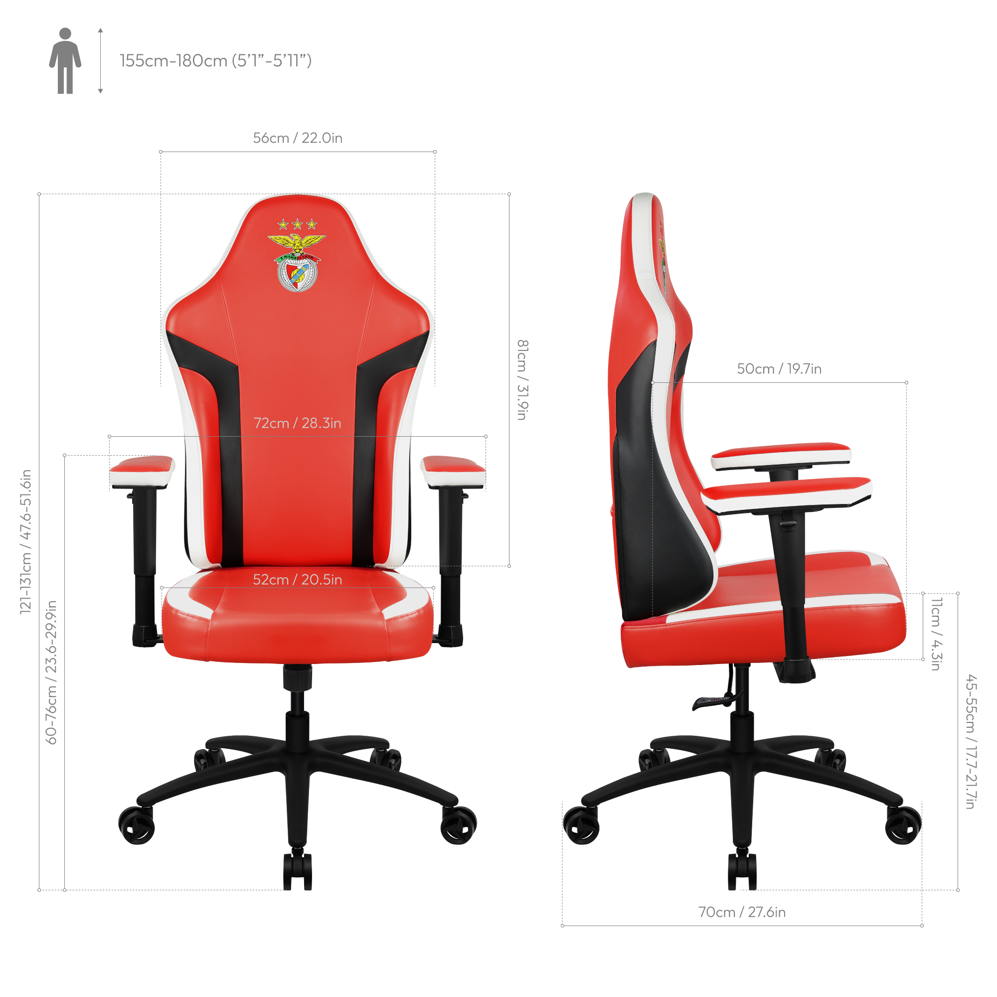 ThunderX3 - Silla Gaming ThunderX3 EAZE - Benfica Edition