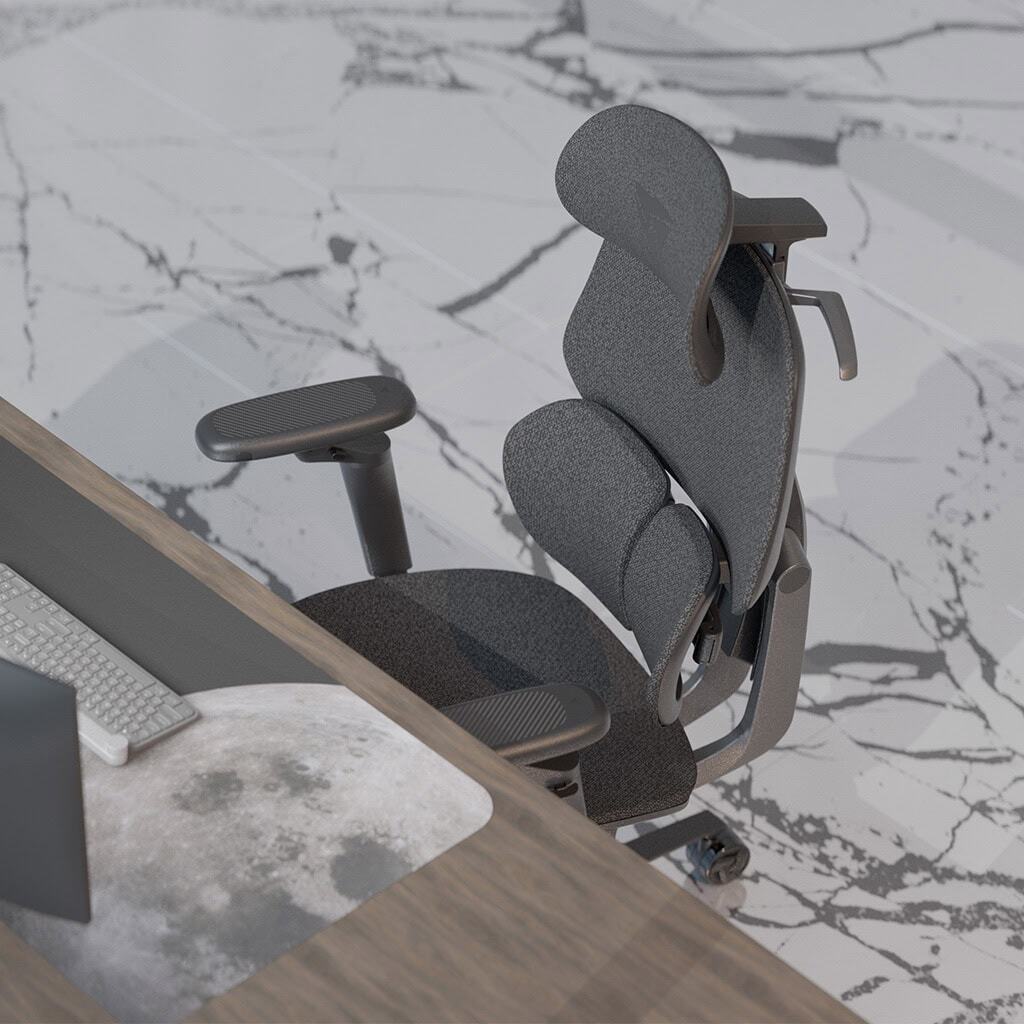 ThunderX3 - Silla Gaming Ergonomica ThunderX3 FLEX Pro, Apoio lombar 360 graus - Loft Dark Grey