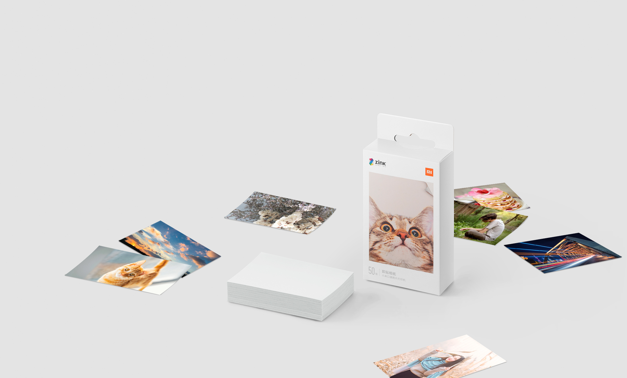 Xiaomi - Pack x20 Papel Fotográfico Xiaomi Mi Portable Photo Printer 2x3 Para impresora Xiaomi Mi Portable Photo Printer
