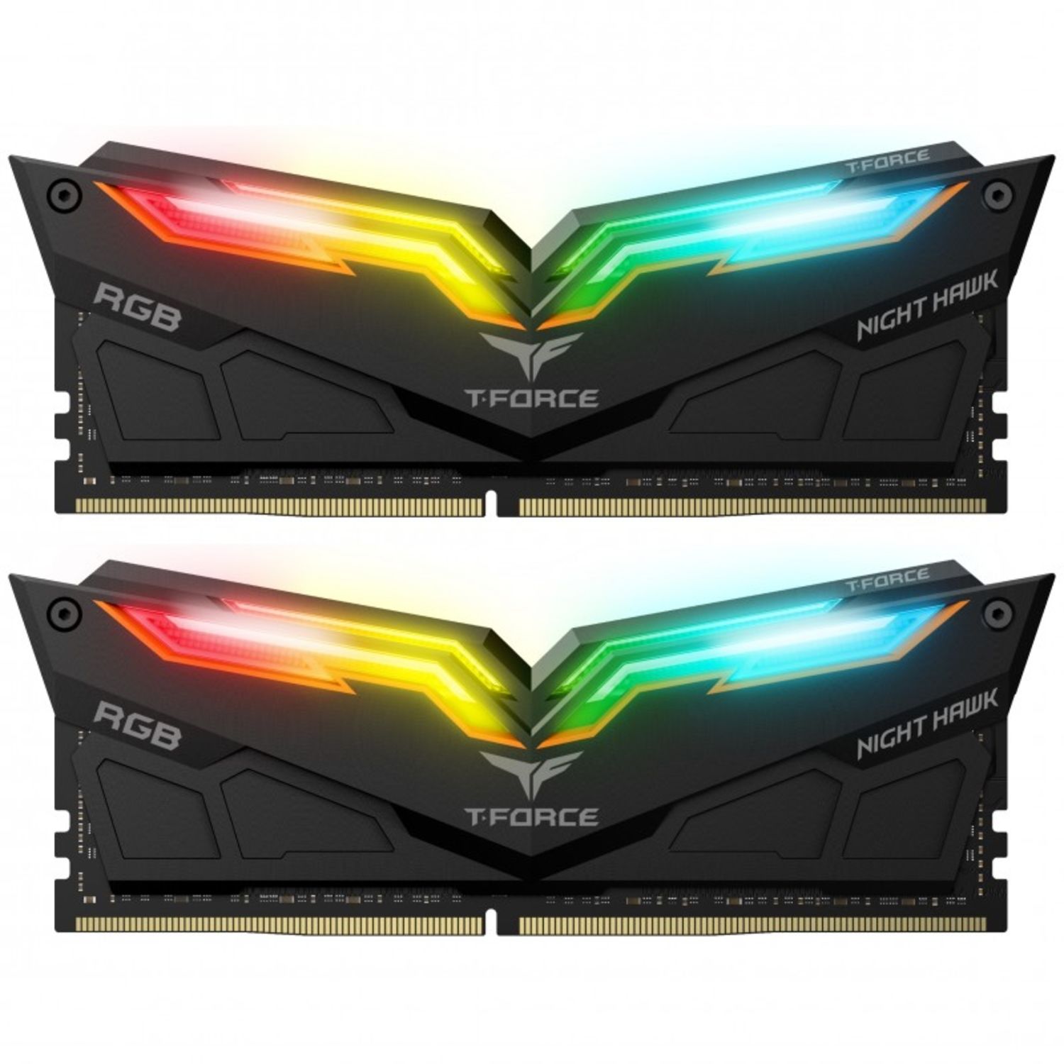 Team Group - Team Group Kit 16GB (2 x 8GB) DDR4 3200MHz Night Hawk Negro CL16