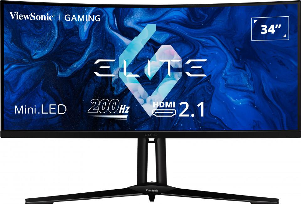 Viewsonic - Monitor Curvo Viewsonic 34" XG341C-2K VA Mini-LED UWQHD 200Hz 1ms FreeSync Premium Pro
