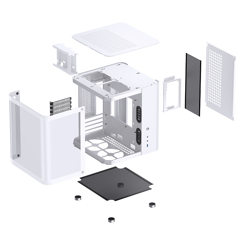 Jonsbo - Caja Micro-ATX Jonsbo TK-1 2.0 Vidrio Templado Blanco