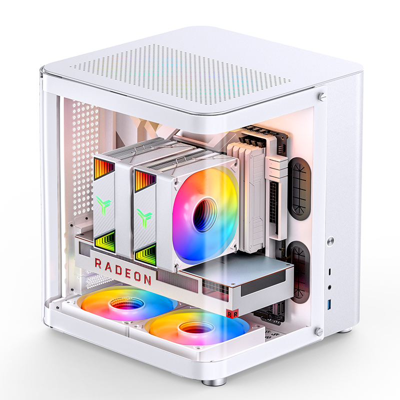 Jonsbo - Caja Micro-ATX Jonsbo TK-1 2.0 Vidrio Templado Blanco