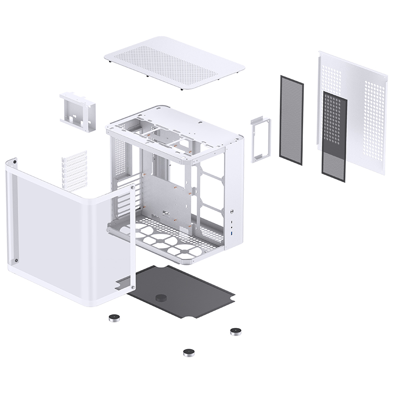 Jonsbo - Caja ATX Jonsbo TK-2 2.0 Vidrio Templado Blanco