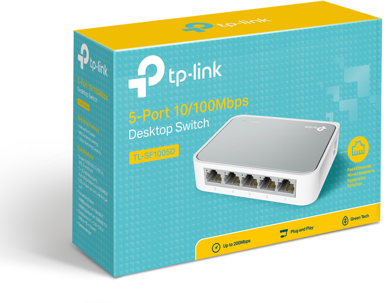 TP-Link - Switch TP-Link TL-SF1005D 5 Portas 10/100 Mbps