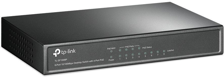 TP-Link - Switch TP-Link TL-SF1008P 10/100 Mbps 8 Portas PoE+