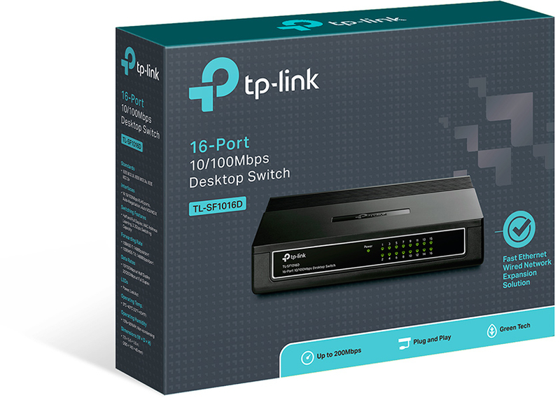 TP-Link - Switch TP-Link TL-SF1016D 16 Portas 10/100 Mbps