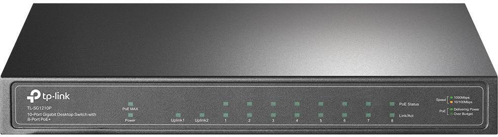 Switch TP-Link TL-SG1210P 10 Portas Gigabit c/ 8 Portas PoE+