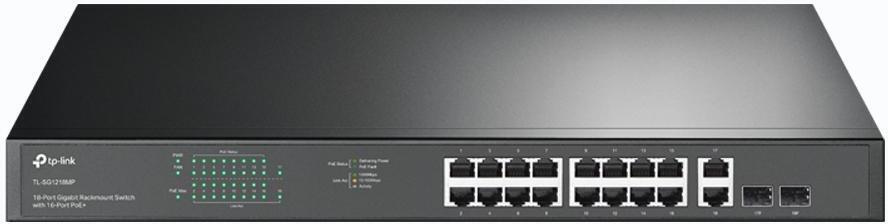 TP-Link - Switch TP-Link TL-SL1311MP Unmanaged 18-Port Gigabit Rackmount  Switch with 16-Port PoE+