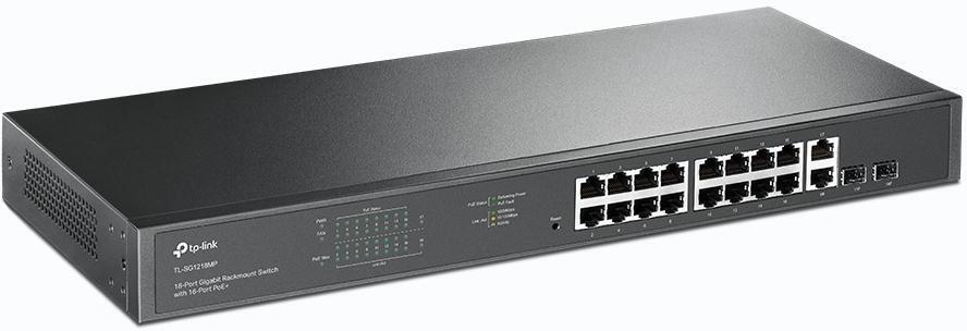 TP-Link - Switch TP-Link TL-SL1311MP Unmanaged 18-Port Gigabit Rackmount  Switch with 16-Port PoE+