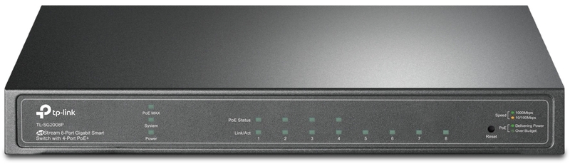 TP-Link - Switch TP-Link TL-SG2008P 8 Portas Gigabit Smart Switch c/ 4 Portas PoE+