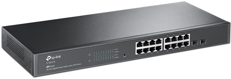 TP-Link - Switch TP-Link SG2218 JetStream 16 Portas Gigabit Smart Switch c/ 2 Gigabit SFP Slots