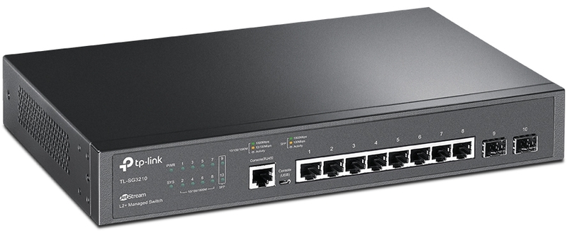 TP-Link - Switch TP-Link SG3210 JetStream 8 Portas Gigabit L2+ Managed Switch c/ 2 SFP Slots