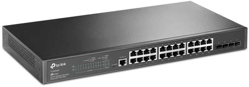 TP-Link - Switch TP-Link SG3428 JetStream 24 Portas Gigabit + L2 Management 4 slots SFP