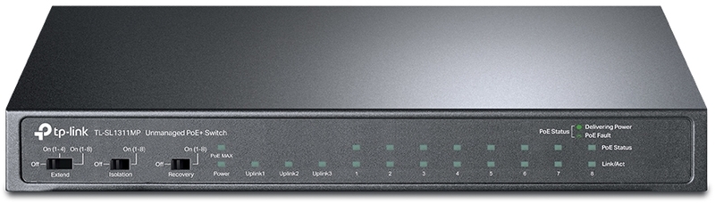 TP-Link - Switch TP-Link TL-SL1311MP Unmanaged 8-Port 10/100Mbps + 3-Port Gigabit Desktop Switch with 8-Port PoE+