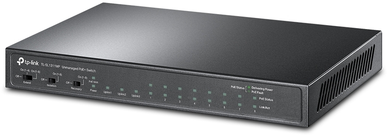 TP-Link - Switch TP-Link TL-SL1311MP Unmanaged 8-Port 10/100Mbps + 3-Port Gigabit Desktop Switch with 8-Port PoE+