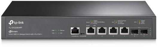 TP-Link - Switch TP-Link SX3206HPP JetStream 6 Portas (4Px 10GBase-T + 2Px 10GE SFP+ L2+ Managed Switch c/4 Portas PoE++)