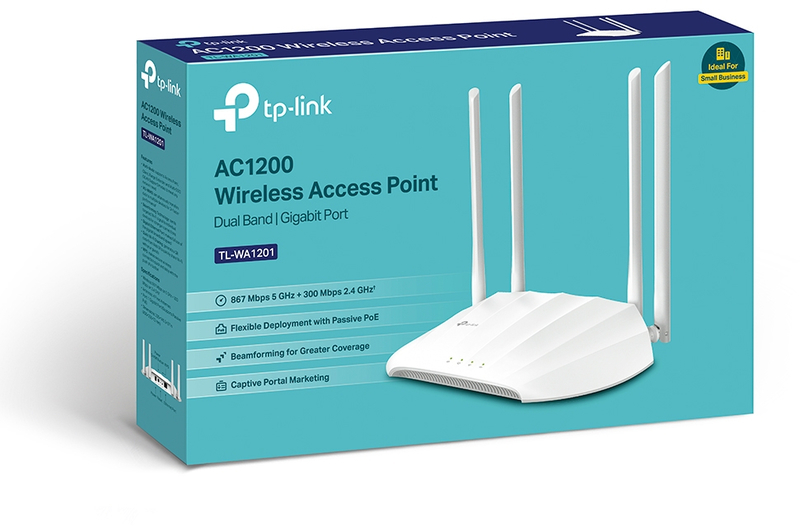 TP-Link - Access Point TP-Link TL-WA1201 AC1200 Wi-Fi 4 Antenas - Soporte POE