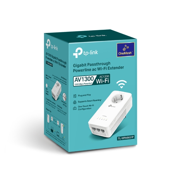 TP-Link - Repetidor TP-Link AV1300 TL-WPA8631P Gigabit Passthrygh Repetidor ac Wi-Fi Extender