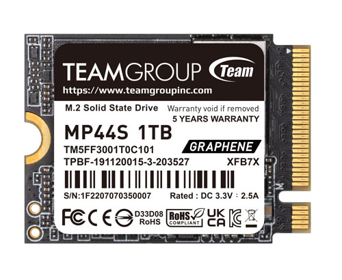 Team Group - SSD Team Group MP44S 1TB Gen4 M.2 2230 NVMe (5000/3500MB/s)