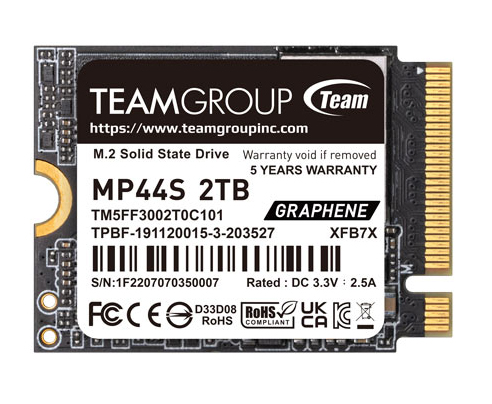 Team Group - SSD Team Group MP44S 2TB Gen4 M.2 2230 NVMe (5000/3500MB/s)