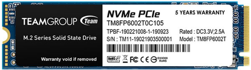 SSD Team Group MP33 256GB M.2 NVMe (1600/1000MB/s)