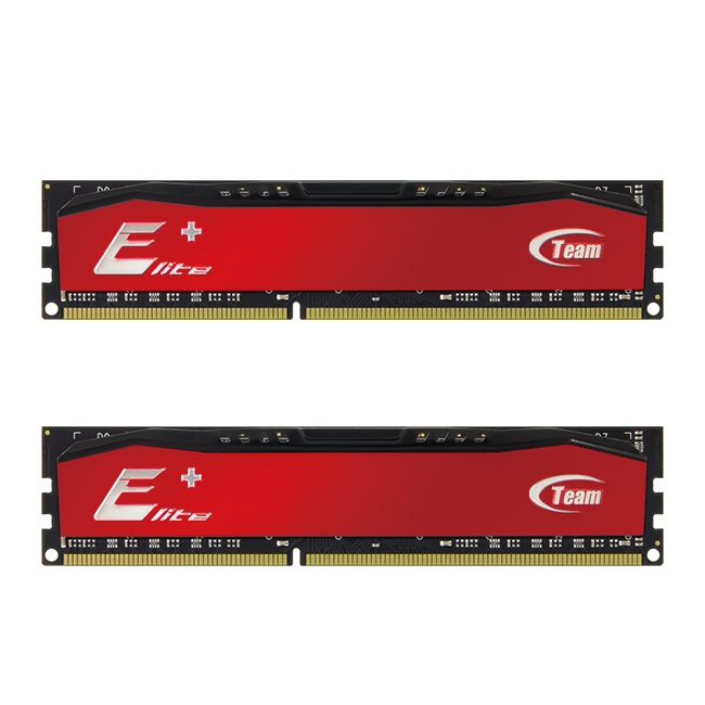 Team Group Kit 8GB (2 x 4GB) DDR3 1600MHz Elite Plus Vermelho CL11