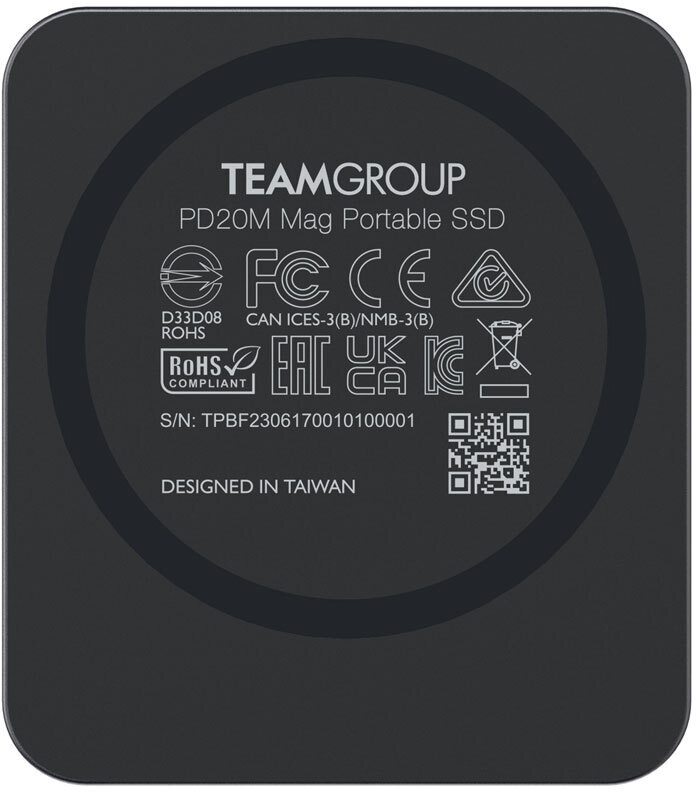 Team Group - SSD Externo Team Group PD20M Mag Portable 2TB USB3.2 Gen2 Type C (2000/2000MB/s)