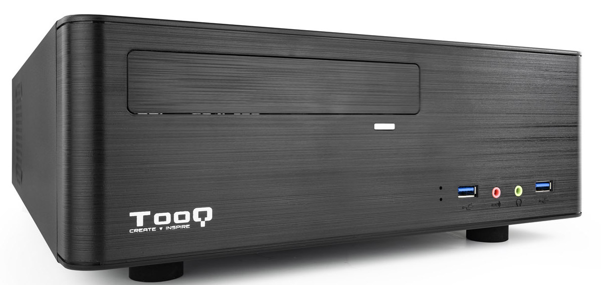 Tooq - Caja Mini-ITX Tooq C/Fuente Alimentación 500W + Lector Tarjetas + 2x USB 3.0 Negro