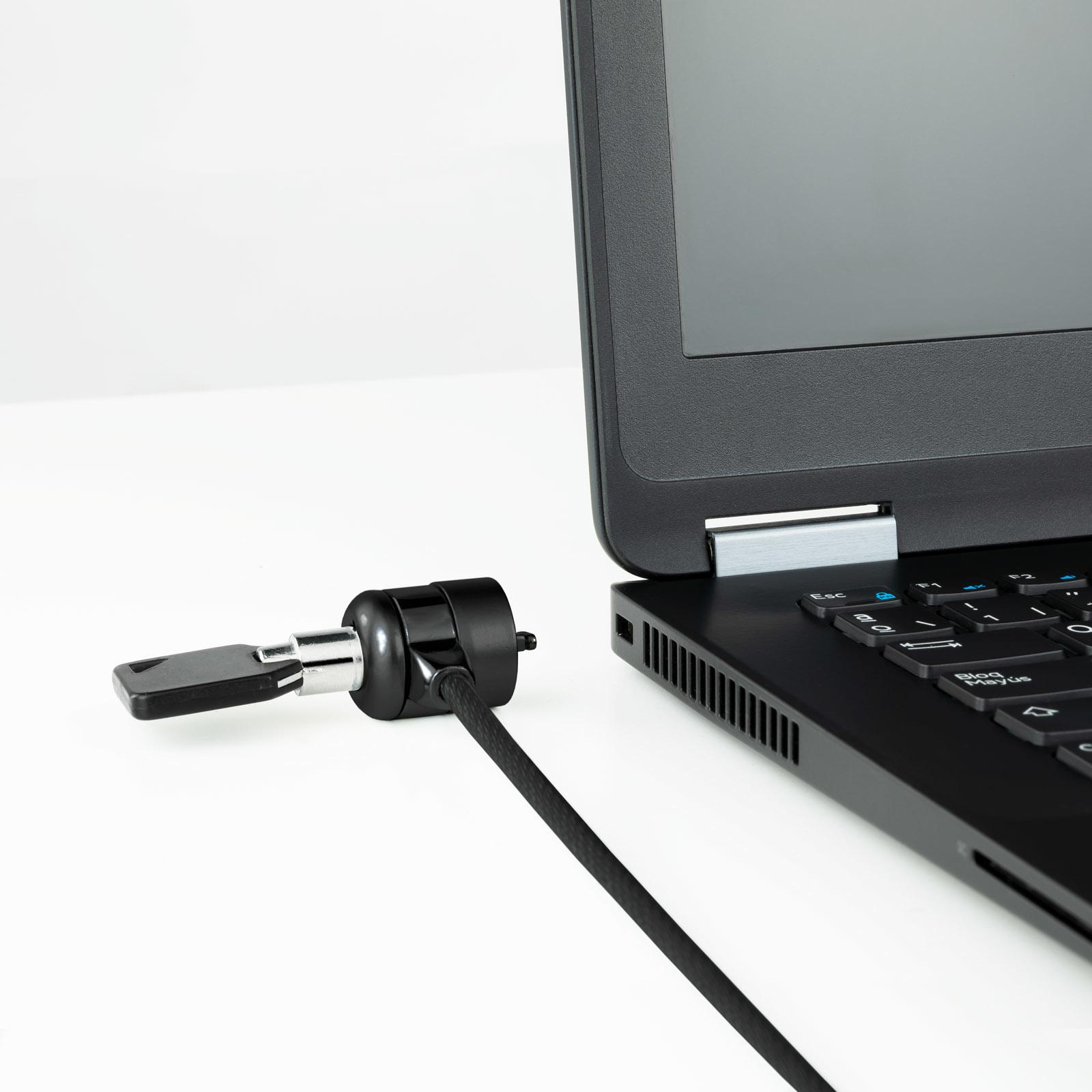 Tooq - Cable de Seguridad para Portátil con Llave 1,5 M Gris Oscuro