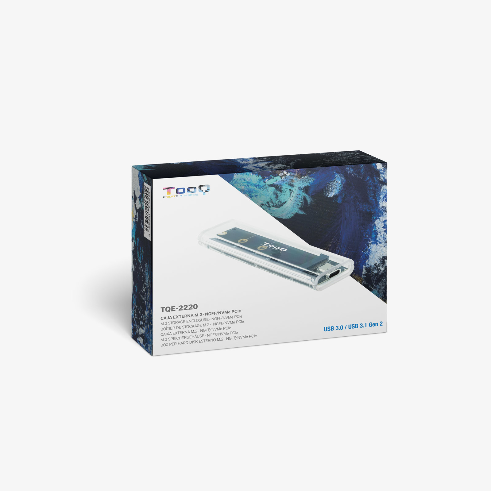 Tooq - Caja SSD Tooq M.2 NGFF/NVMe SSD RGB