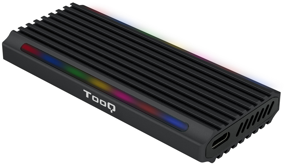 Tooq - Caja Externa SSD Tooq M.2 NGFF/NVMe SSD - USB 3.1 Gen 2 USB-C RGB