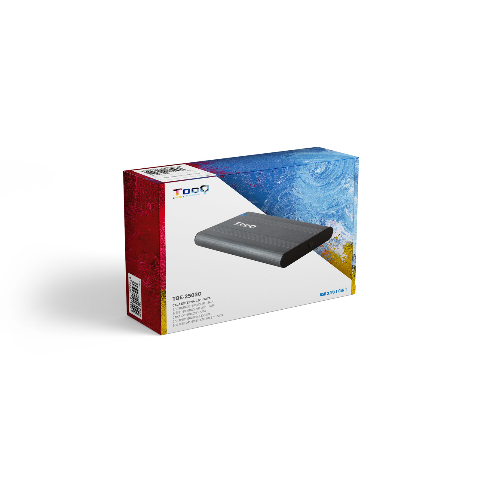 Tooq - Tooq Caja SSD 2.5" SATA USB3.1 Gen 1 Gris