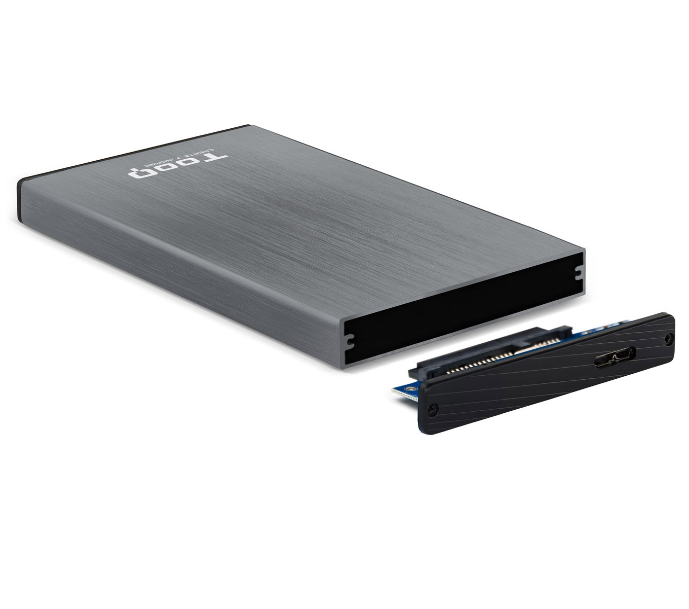 Tooq - Caja Externa HDD Tooq 2.5" SATA (9,5mm) - USB 3.0/3.1 Gen 1 Gris Metalizado