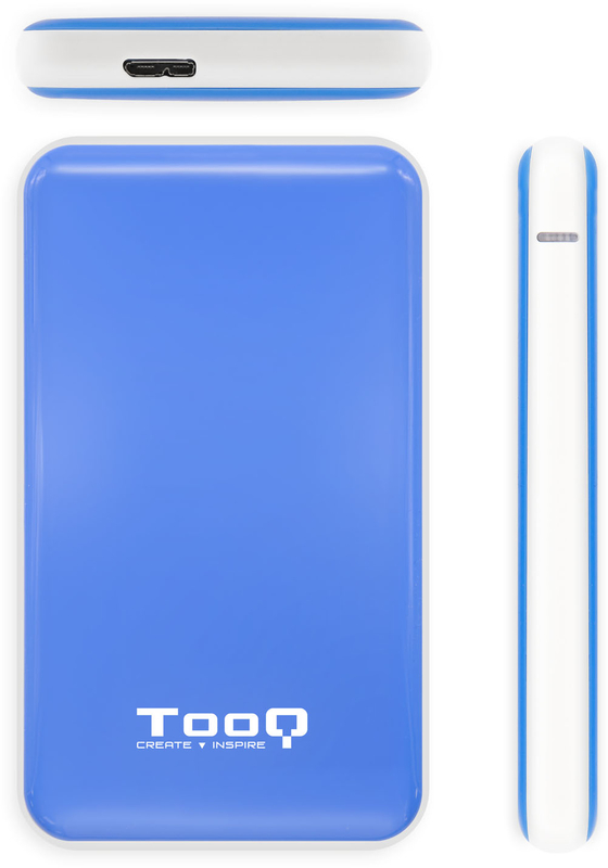 Tooq - Caja Externa HDD Tooq 2.5" SATA (9,5mm) UASP Tool Less - USB 3.1 Gen 1 Azul