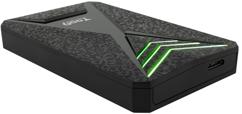 Tooq - Caja Externa HDD Gaming Tooq 2.5" SATA (9,5mm) - USB 3.1 Gen 1 Negro RGB