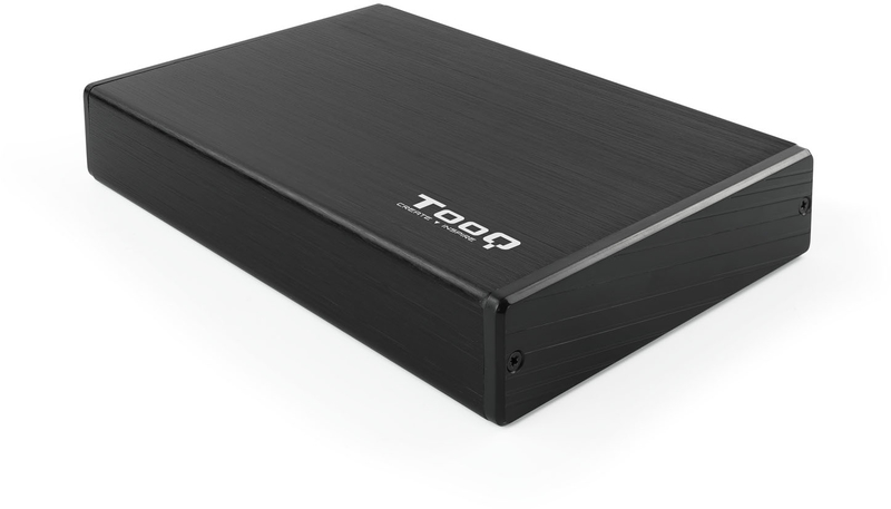 Caja Externa HDD Tooq 3.5" SATA - USB 3.0 Aluminio Negro