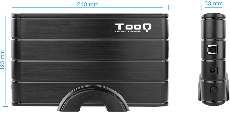 Tooq - Caja Externa HDD Tooq 3.5" SATA LED - USB 3.0 Negro