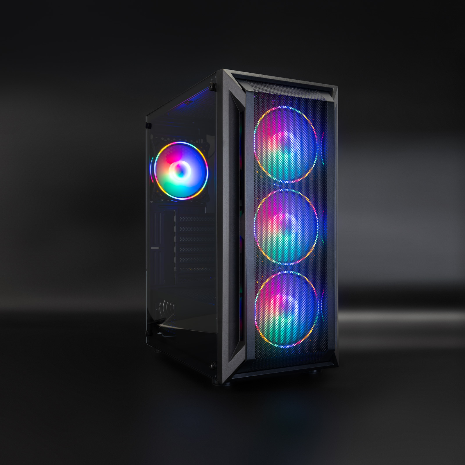 Tooq - Caja ATX Tooq RAGNAROK Mesh RGB c/ Cristal Templado Negra