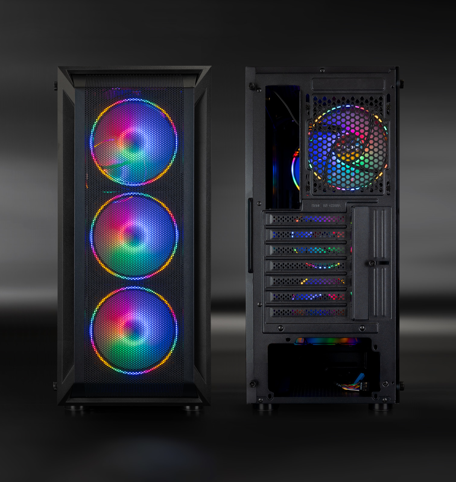 Tooq - Caja ATX Tooq RAGNAROK Mesh RGB c/ Cristal Templado Negra