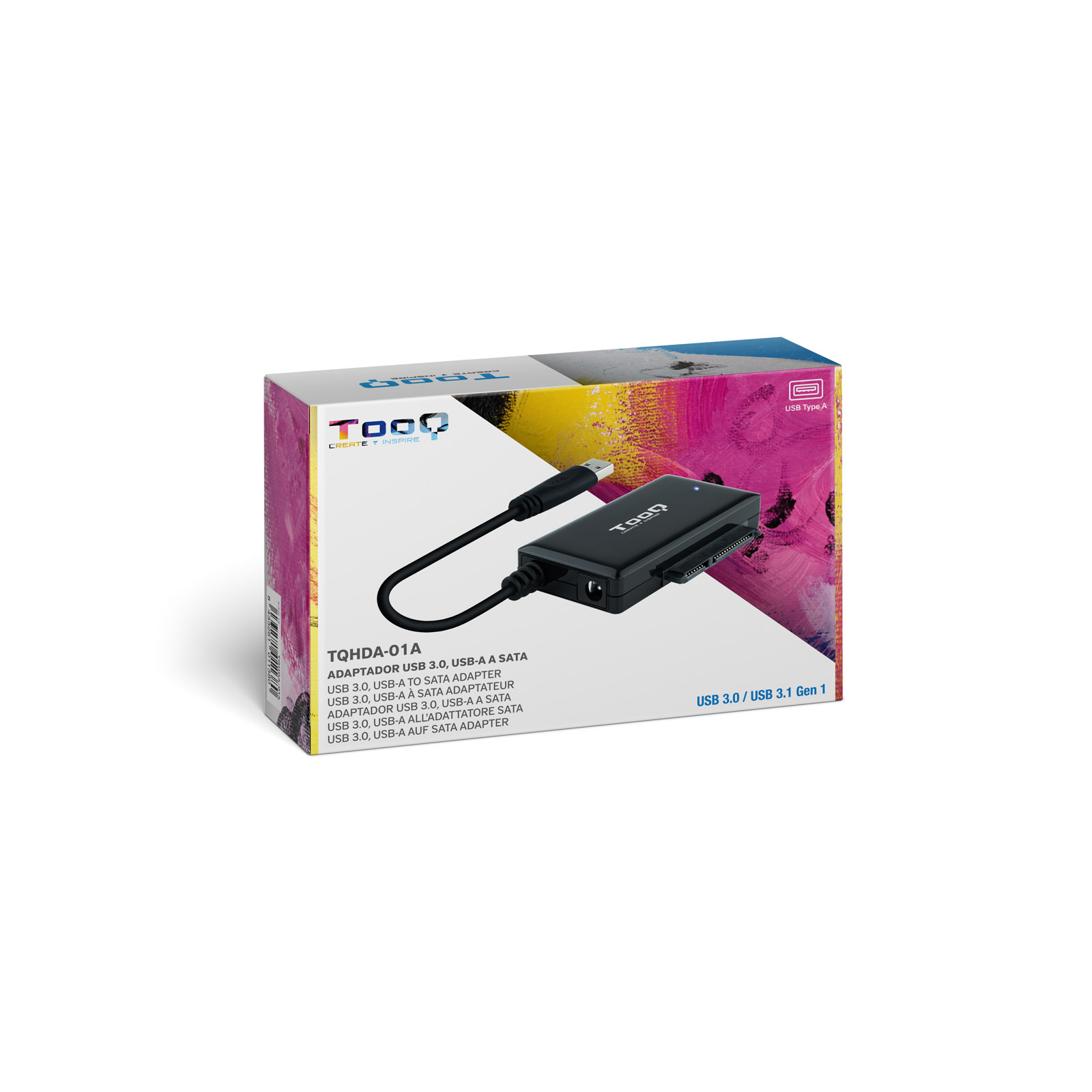 Tooq - Adaptador Tooq USB 3.0 USB-A - SATA HDD/SSD 2.5" / 3.5"