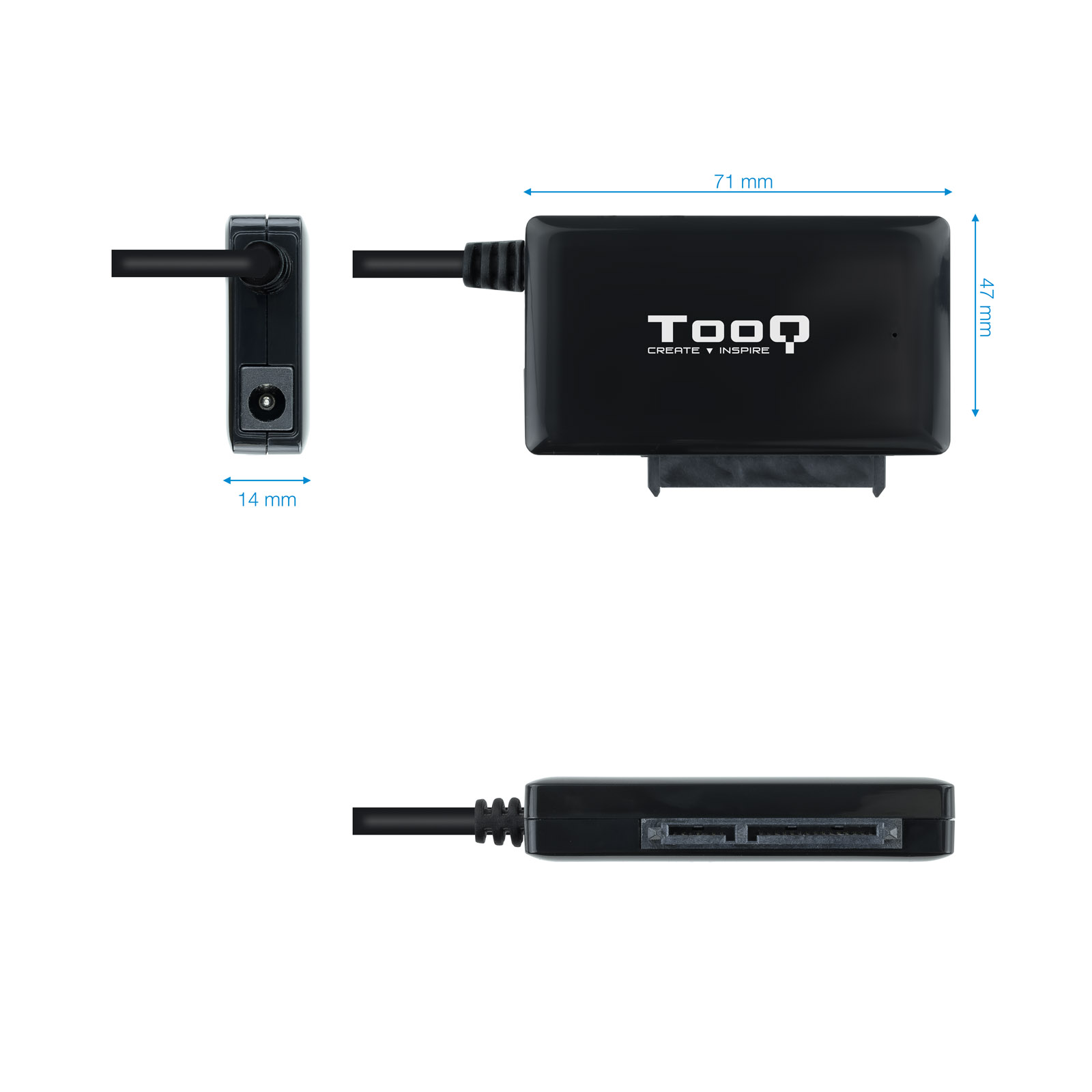Tooq - Adaptador Tooq USB 3.0 USB-C - SATA HDD/SSD 2.5" / 3.5"