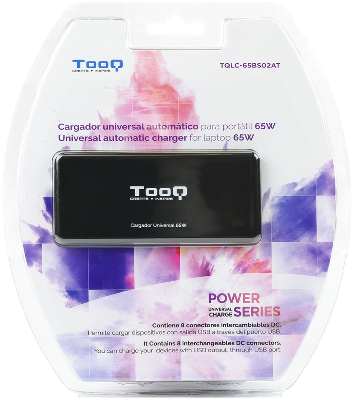 Tooq - Cargador de Portátil Tooq 65W 1x USB Automático