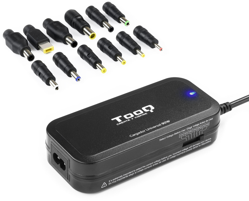 ** B Grade ** Cargador de Portátil Tooq 90W 1x USB Manual