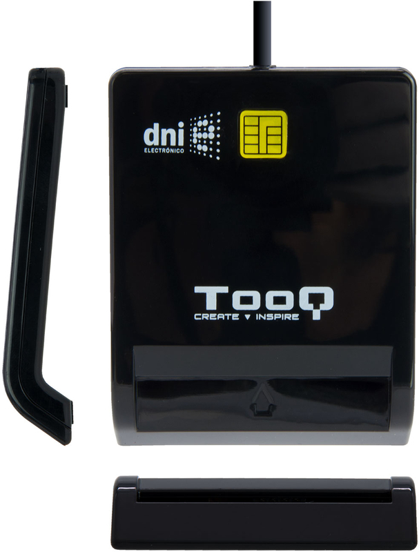 Tooq - Lector de Tarjetas Tooq - Tarjetas Inteligentes / DNI 4.0 USB 2.0 Negro